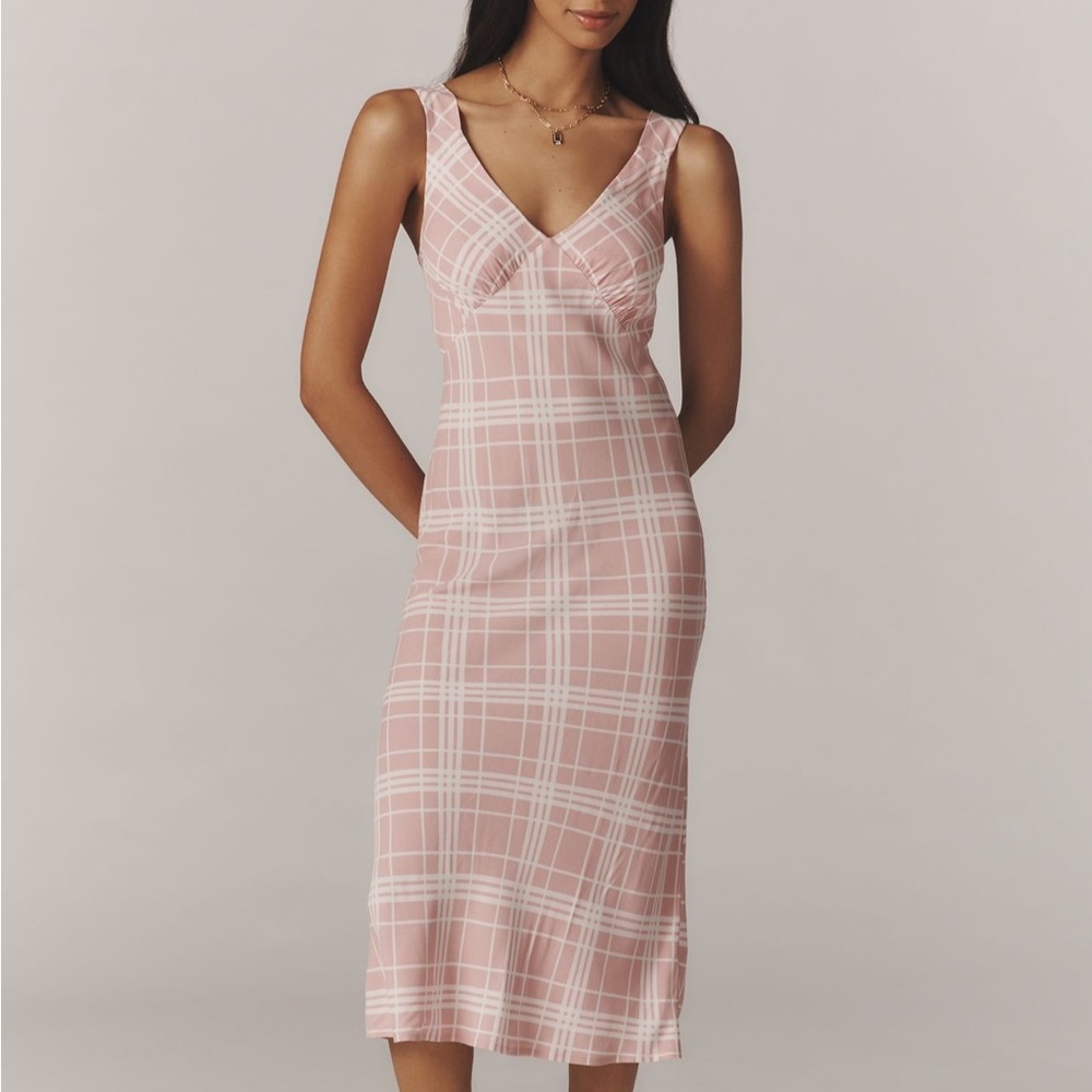 NWT Reformation Beauden Crepe Midi Dress